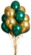 © raniics69 - A vibrant bouquet of gold and emerald green, shiny balloons
