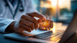 © Kateryna - Hands placing USB drive into laptop computer faceless USB connection drive insertion data transfer professional USB office tech device connection USB hands with copy space