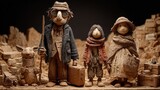 Claymation Images, High-Fidelity, Stop-Motion Film, Detailed Clay Texture