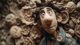 Claymation Images, High-Fidelity, Stop-Motion Film, Detailed Clay Texture