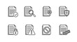 © Nur - Set of document icons representing various functions like approval security and settings vector