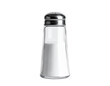 © tinnakorn - Salt shaker with salt clear shaker containing fine grained salt ready for seasoning food or adding flavor