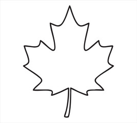 Vector art of maple leaf outline