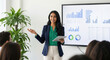 © PRASANNAPIX - Indian Businesswoman Presenting Data Analytics in a Modern Office Meeting