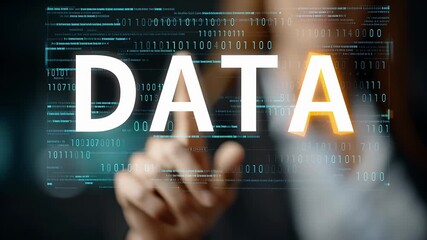 Data technology binary digital network power drives insight touch