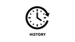 © Razia - Clock icon with arrow and the word HISTORY time