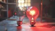 © Opaopi - Glowing lightbulbs ideas innovation and energy concept