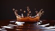 © NATALIIA - Coffee splash macro crown formation with dynamic liquid droplets captured in high-speed photography showing perfect surface tension and brown liquid movement