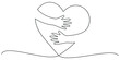 © Somit - Continuous Line Drawing of Hands Embracing Heart Minimalist Love Concept Vector Illustration