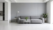 © Adobe Contributor - A modern living room featuring a gray sofa, minimal decor, a plant, and a lamp in a clean, bright space.