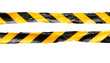 © Jomizu - Curved Yellow and Black Caution Tape — Isolated Industrial Safety Mockup (Transparent PNG)