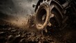 © nivi - Tractor tire in mud