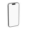 © themagia - Realistic smartphone mockup with silver frame, on transparent background black smartphones isolated with device screen frame.