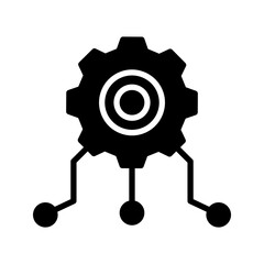 Integration Icon . in black filled and line. icon . vector illustration, pictogram isolated on white background. color editable

