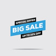 © RNB DESIGN - 3D Blue & White Big Sale Banner – 10% Off, Floating Product Display
