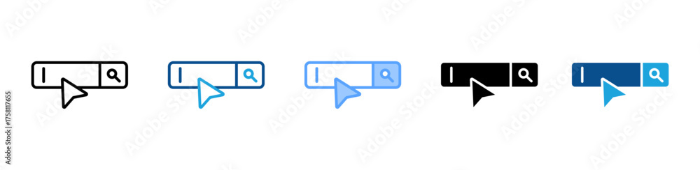 Search Bar icon sheet multiple style collection Stock Vector | Adobe Stock