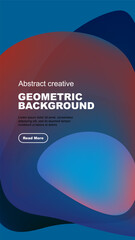 Wall Mural - Abstract design features colorful fluid shapes over dark background. Text promotes content with call to action button.