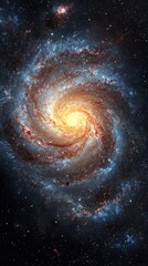 Wall Mural - Spiral galaxy with vibrant colors and details