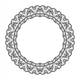 Ornamental round frame. Mandala. Limited edition, the motif and style will be diffrent in each picture. The center of the circle is left empty that could be used for text, image, or another element.