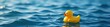 © Kathy - A bright yellow rubber duck floats on the vast blue ocean waves, rubber duck, relaxation