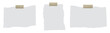 © ShafiqGFX - White torn paper post it notes set with copy space isolated on transparent background.