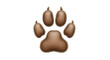 © Radovan - Isolated brown furry paw print, a graphic element for animal lover content and wildlife projects