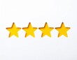 © MdRakibul - four stars customer product rating review flat icon for apps and websites.