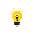 © Mbah - Illustration of a yellow lightbulb with a key inside, symbolizing ideas and solutions.