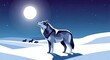 © Mol - Lone wolf howling with arctic night.