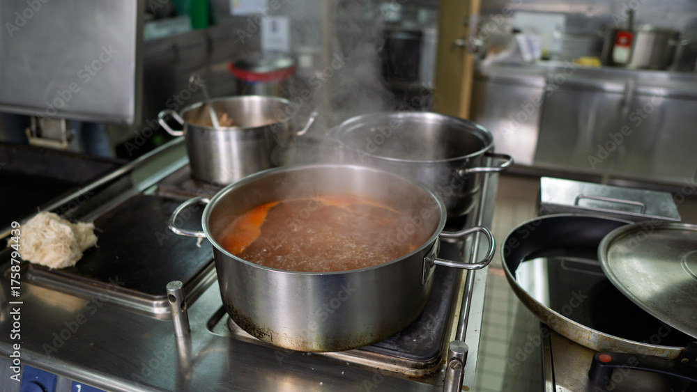 Detail of modern galley on board a ship Stock Photo | Adobe Stock