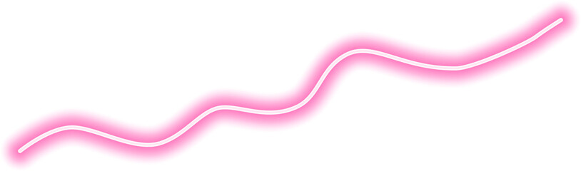 Wall Mural - Curved neon line with a fluid motion effect, glowing with vibrant luminosity and creating a seamless abstract composition.
