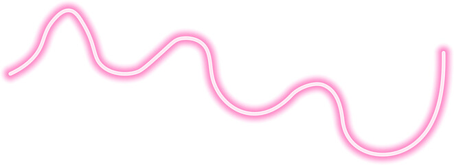 Wall Mural - Freeform neon line with wiggly, abstract movements and dynamic flow creating an energetic composition.