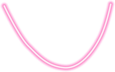 Wall Mural - Light, glowing neon arc with a wavy motion, forming an abstract, fluid stroke with smooth curves.