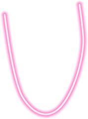 Wall Mural - Simple neon arc with a flowing, glowing stroke, forming a continuous abstract shape.
