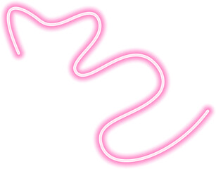 Wall Mural - Freeform neon path with artistic curves, forming an abstract glowing motion.