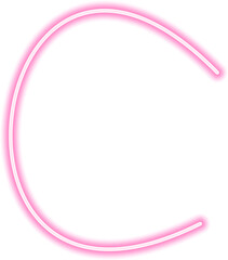 Wall Mural - Free-flowing hand-drawn neon line with a continuous wavy motion, glowing brightly and forming an organic abstract path.