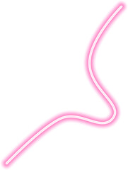 Wall Mural - Abstract neon stroke with an irregular ripple effect, glowing vibrantly and forming a fluid and dynamic shape.