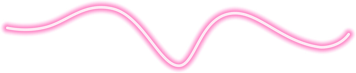 Wall Mural - Freeform neon line with a random flowing path and smooth, continuous glowing motion.