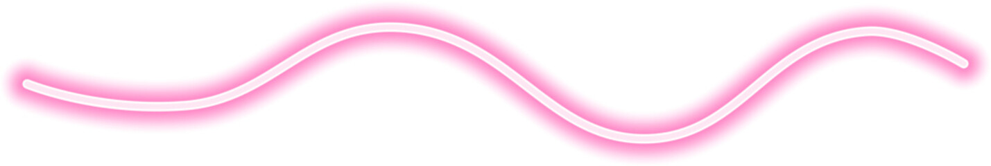 Wall Mural - Freeform neon squiggle with an irregular path and continuous glowing movement.