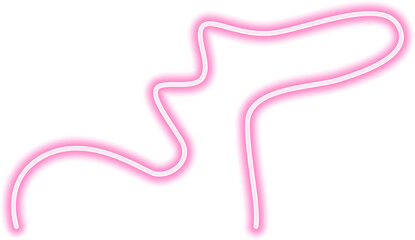 Wall Mural - Abstract neon sketch with random wavy curves and a continuous glowing effect.