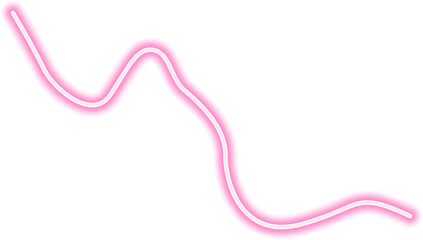 Wall Mural - Flowing neon line with a smooth bending curvature and continuous glowing light.