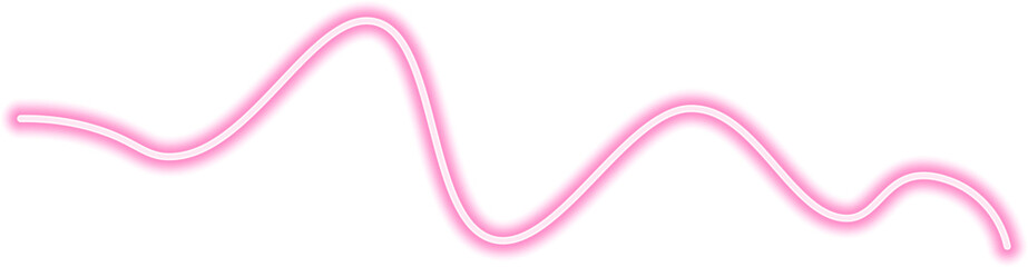 Wall Mural - Subtle neon curve with a seamless flowing motion and bright continuous glow.
