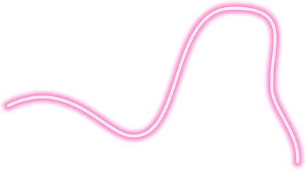 Wall Mural - Thin neon hand-drawn wave with smooth, flowing curves creating a dynamic, abstract design.
