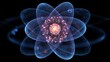© ปฏิภาน ผดุงรัตน์ - A digitally rendered atom, showcasing its core and orbiting electrons. The image is glowing in a futuristic way.