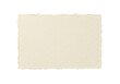 © Florin - Rough handmade paper texture isolated PNG, natural off-white cardstock with deckle edges for graphic design and creative projects