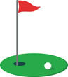 © iankmuin - Golf Ball Hole Flag Green Vector