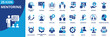 © Uniconlabs - Mentoring icon set collection in flat style. Icon pack contains mentoring, guidance, coaching, training, teaching, learning, advice, support, leadership, mentee