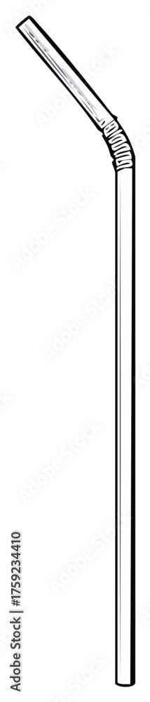 Lifestraw Simple Drawing Simple line drawing of a flexible drinking straw with a bendable ...