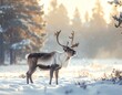 © Adi - Reindeer in Snowy Field