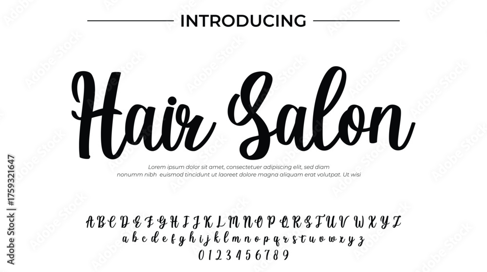 Hair Salon - Elegant Script Font for Smooth Handwritten Design and ...